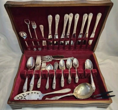 Vintage Harmony House Wallace XXXX Silver Plate Set Lot 69 Pieces Rogers - Image 1 of 4