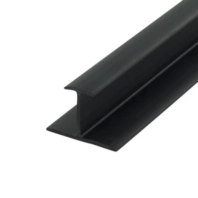OUTWATER H Channel Fits Material 3/4" Thick Black Styrene Divider Moulding 8 Foot Length