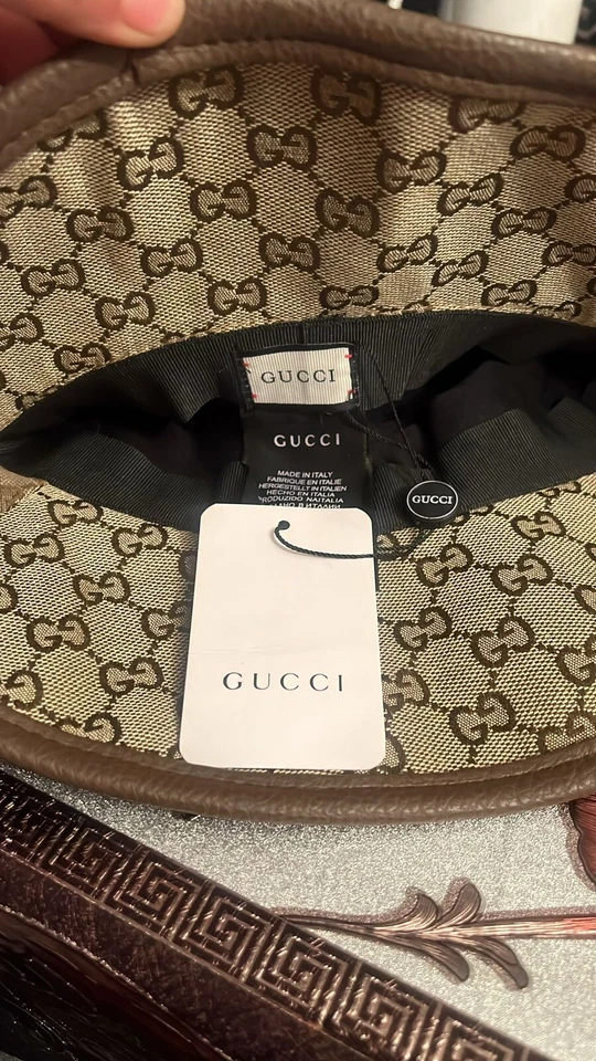 Chapéu balde jacquard lona monograma Gucci GG - Imagem 1 de 2