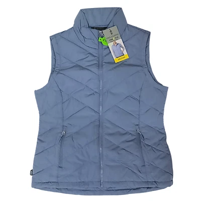 Free Country Women's Zippered Pockets Quilted Vest Stonewash Size Medium (8-10) - Image 1 of 4