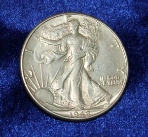 1942 Walking Liberty Half Dollar AU - BU - Picture 1 of 2