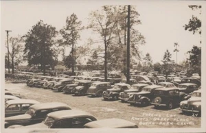 RPPC Vintage Postcard PARKING LOT Knotts Berry Place Buena Period Automobiles  - Picture 1 of 4