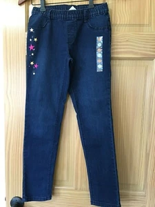 NWT Gymboree Blue Jeggings Denim Star Girl Pull on Pants Outlet 7, 8, 10 - Picture 1 of 1