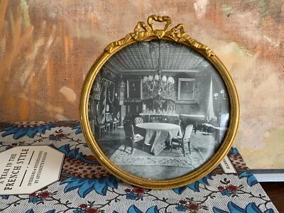 French Victorian Round Gilded Bronze Picture Frame C1890-1900 - Image 1 of 4