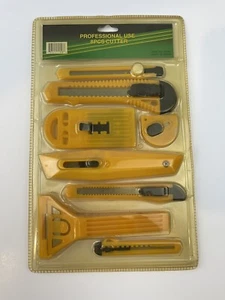 Taglierina uso professionale 8 pezzi giallo utility scatola coltelli industriale resistente - Foto 1 di 3