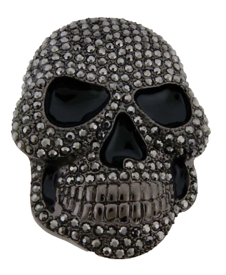 De colección Calavera Cinturón Hebilla Hombres Pirata Halloween Esqueleto Juegos con disfraces Bling Gunmetal Foto 1 de 4