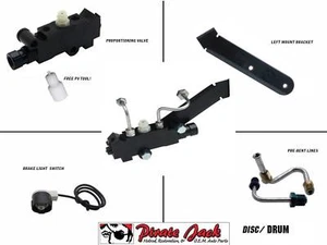 Disc Drum Black Prop Valve / Combination Kit For Left Mount, Lines 9/16" & 1/2" - Picture 1 of 6