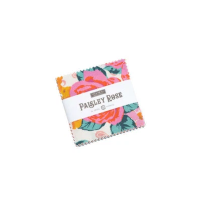 Moda Paisley Rose Mini Charm Pack Fabric By Crystal Manning Quilting Sewing - image 1 of 4