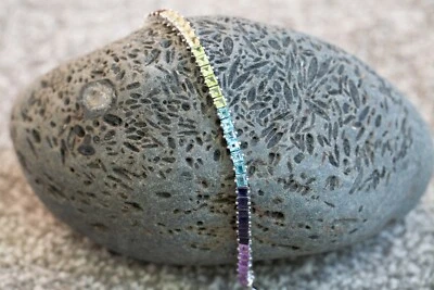 Multi Colour Gemstone Sterling Silver Bracelet - Image 1 of 4