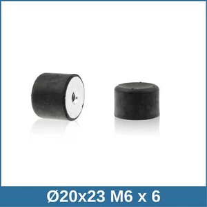 ES Ø20 x 23,5 M6 x 6 NK 55°Shore Maschinenfüsse mit Saugfuß - Bild 1 von 2