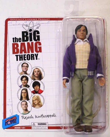 Big Bang Theory Rajesh Koothrappali 8" Action Figure Bif Bang Pow Emce Toys 2014 Cover
