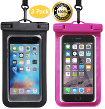 2 Pack Universal Waterproof Cell Phone Pouch Dry Bag Cover For Phone 