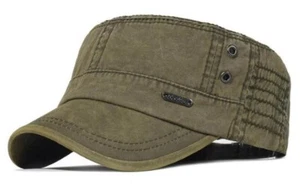 Good Quality Washed Cotton Military Caps Men Cadet Army Cap Unique Design Fashio - Picture 1 of 3