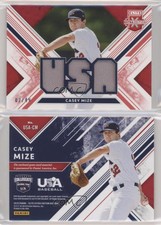 2019 Panini Elite Extra Edition USA National Team Materials Red /49 Casey Mize