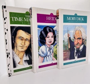 Children's Books Set of 3: Heidi, Moby Dick, The Time Machine  By Dalmatian Pres - Picture 1 of 11