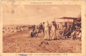 CPA 34 VALRAS PLAGE LES BAIGNEURS SOUS LES TENTES - Bild 1 von 1