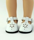 Shoes White Mary Jane for 14 in Wellie Wishers American Girl Accessory Clothes