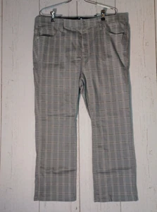 Torrid Women pants Crop Sky High Boot Super Soft Size 18 Dean Plaid Gray NWT - Picture 1 of 7