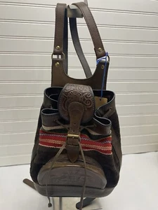 NEU Echt Handgefertigter Leder Rucksack Anna Cainzo Hergestellt in Bolivien - Bild 1 von 20
