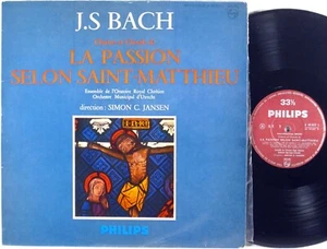 PHILIPS FRANCE JS Bach ST MATTHEW PASSION Jansen A-09.853-L EX/NM- - Picture 1 of 4
