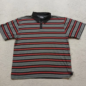 Vintage Burnside Polo Shirt Mens Large Gray Red Short Sleeve Y2k Skateboarding - Picture 1 of 17
