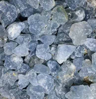 CELESTITE 1/2 lb Rough Mineral Points Piece Natural Sky Blue Crystal - Image 1 of 3