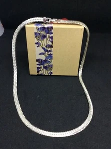 HERRINGBONE SILVER TONED NECKLACE, IDEAL FOR PERSONAL USE OR HOLIDAY GIFT GIVING - Picture 1 of 3