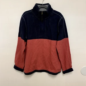 Fat Face Airlie Colorblock 1/4 Zip Pullover Sweatshirt Blue Red Mens Size Large - Picture 1 of 9