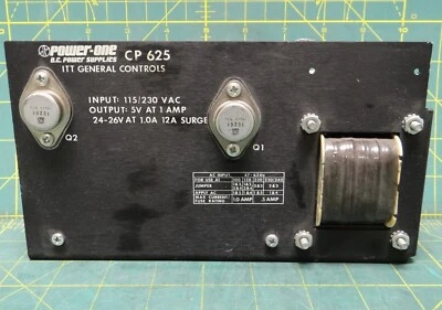 Power-One D.C. Power Supplies CP625 115/230 VAC IN 5VDC 1A, 24-26VDC 1A OUT - Image 1 of 3