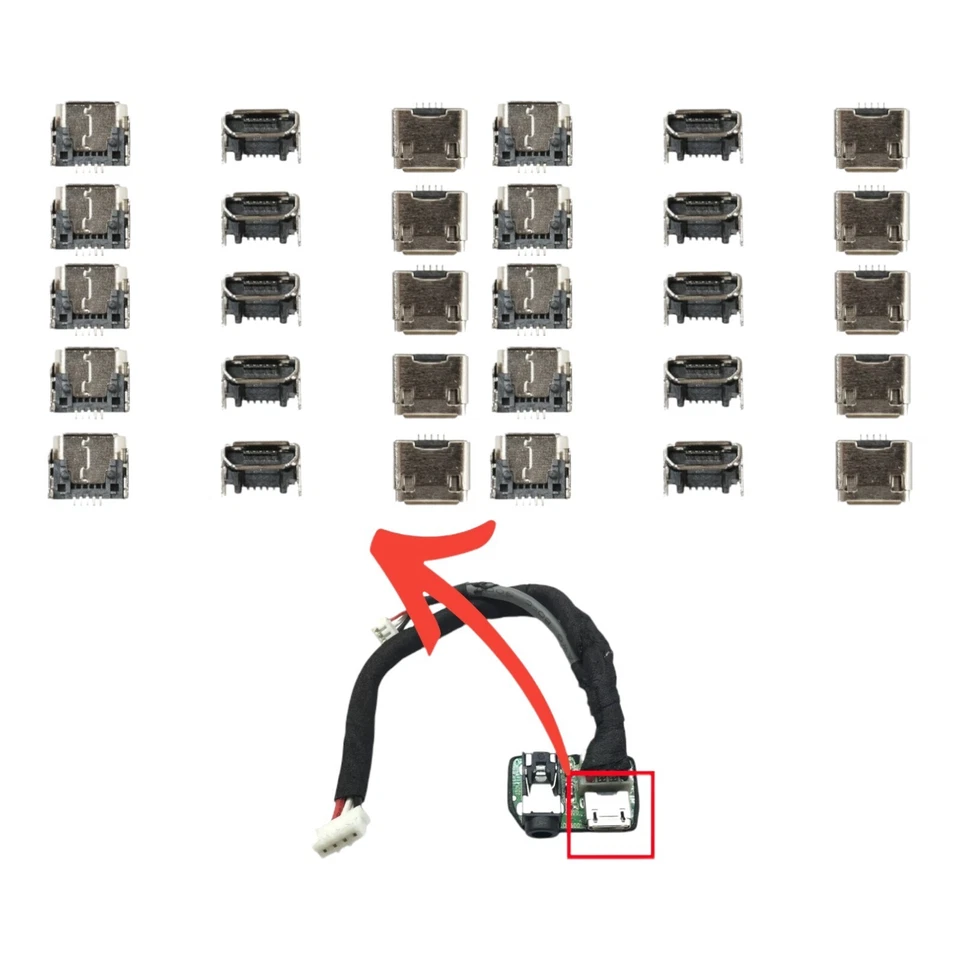 10 x 原始设备制造商 JBL 翻盖 3 翻盖 3 蓝牙扬声器 微型 USB 电缆 充电端口 - 零件 — 第 1/1 张图片