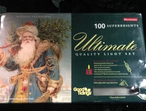 New HOLIDAY TRADITIONS Set Of 100 Superbrights ULTIMATE QUALITY Light Set Green - Picture 1 of 5