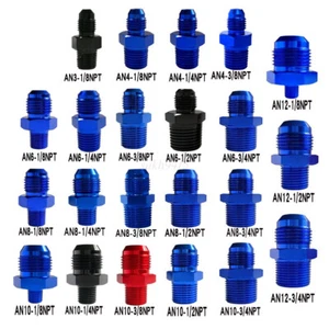AN3 AN4 AN6 AN8 AN10 AN12 To NPT Thread Straight Fuel Oil Fitting Adapter - Picture 1 of 21