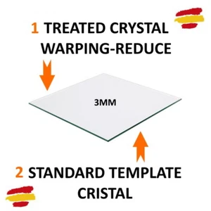 LIQUIDACIÓN! Cristal warping-reduce 300x300x3mm Anet, Tronxy, Creality, Geeetech - Imagen 1 de 3