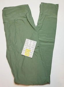 Leggings LuLaRoe OS VERDE SABIO claro oliva color liso talla única (talla 2-10) nuevos con etiquetas - Imagen 1 de 7