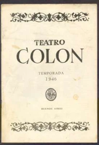 Programa Teatro Colón Ópera Carlos Guichandut 1946 - Imagen 1 de 4