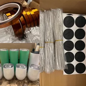 Sublimation Bulk Tumblers Wrap Blanks Straws Rubber Base Thermal Tape - Picture 1 of 9