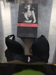 NWB Victoria's Secret U Plunge V-Neck Push Up Bra Black 34C - Picture 1 of 4