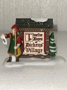 DEPT 56 DICKENS VILLAGE ACCESSOIRE "12 DAYS OF CHRISTMAS VILLAGE SIGN" #58467 NEU - Bild 1 von 3