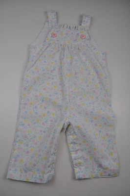 Vintage Baby Girl Overalls Healthtex Floral Pastel Size 3 Months  - Image 1 of 4