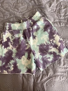 Art Class New Girl's Size Medium (7/8) Blue & Purple Tie Dye Pull On Shorts - Picture 1 of 10