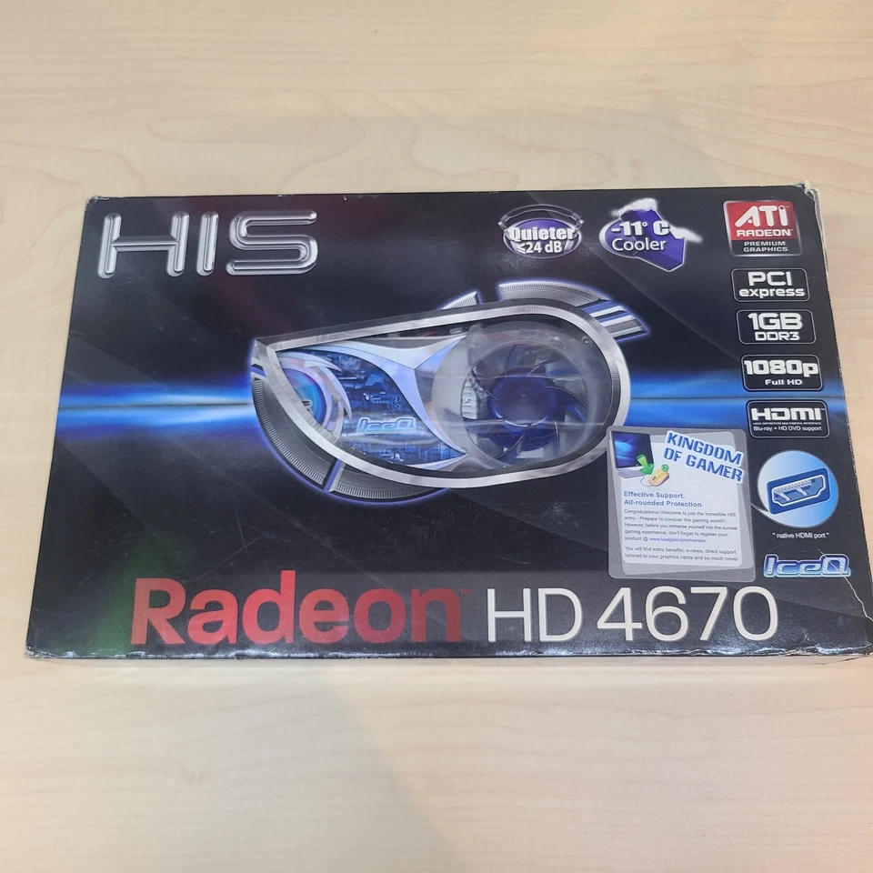 HIS IceQ ATI Radeon HD 4670 1GB 128BIT DDR3, PCI Express 2.0 x16 Graphics Card - Image 1 of 4
