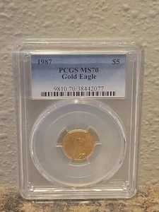 1987 $5 Gold 1/10 oz American Eagle PCGS MS70 - Picture 1 of 5