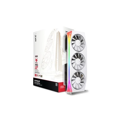 XFX Mercury AMD Radeon RX 9070XT Magnetic Air 16GB OC Gaming Graphics Card White - Image 1 of 4