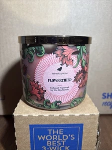 FLOWER CHILD Bath & Body Works 3 Wick Candle 14.5OZ BRAND NEW - Picture 1 of 8