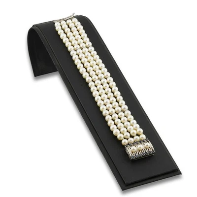 Saphir Akoya Perlen Gold Armband 585 14 Kt Weißgold Edelstein Damen Wert 3900,- - Bild 1 von 4