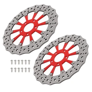 Par de rotores de disco de freno delantero de 11,8" para Harley Street Glide/Road King/Sportster - Imagen 1 de 15