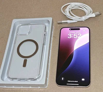 Apple iPhone 15 Plus, Pink 128GB (T-Mobile or Metro Carriers Only) + MagSafe - Image 1 of 4
