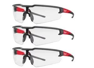 Milwaukee 48-73-2052 Safety Glasses Clear Anti-Scratch Lenses - 3 Piece - Picture 1 of 6