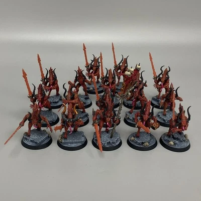 17 BLOODLETTERS OF KHORNE WARHAMMER AGE OF SIGMAR AOS 40k CHAOS DAEMONS - Image 1 of 4
