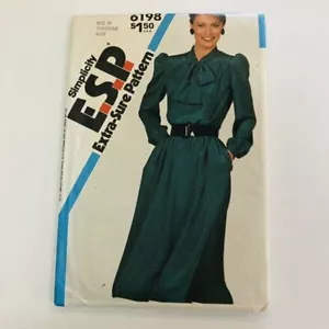 Vestido Pullover Vintage Simplicity Patrón Costura 6198 Misses Talla 10-14 - Imagen 1 de 2